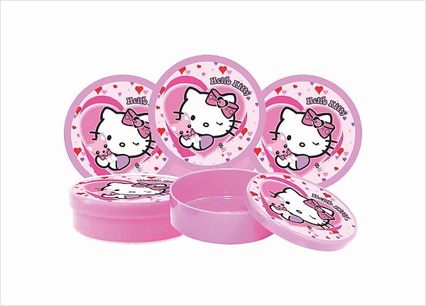 20 Latinhas Hello Kitty rosa