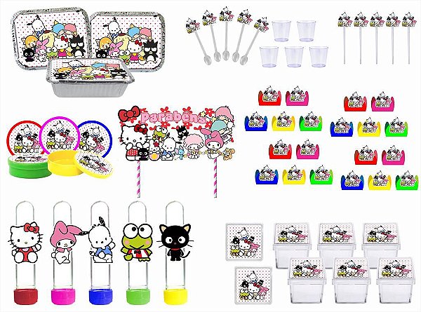 Kit Festa Hello Kitty e Amigos 191 peças (20 pessoas)