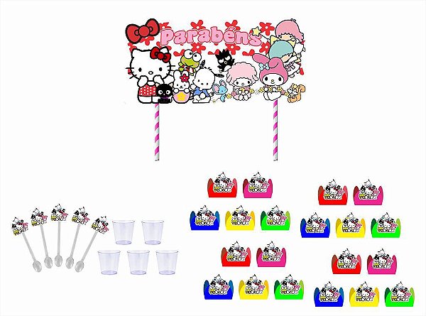 Kit Festa Hello Kitty e Amigos 301 peças