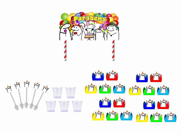 Kit Festa Fácil Flork Meme - Decoração De Aniversário