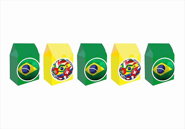 10 Caixinhas MILK para doces Copa do Mundo Brasil