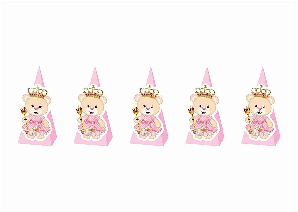 10 Caixinhas CONE para doces Ursinha Princesa