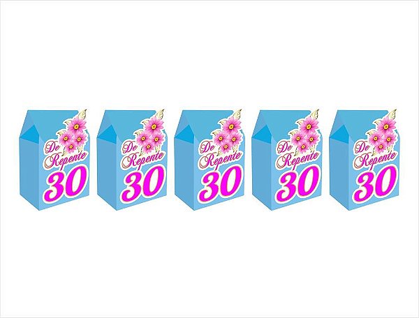 50 Caixinhas MILK para doces De Repente 30 azul