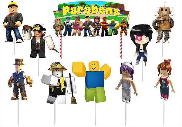 topo de bolo roblox  Roblox, Festa, Bolo