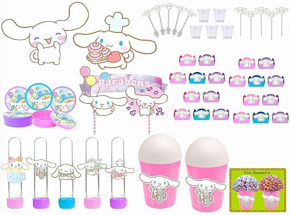 Kit Festa Cinnamoroll 155 peças (20 pessoas)