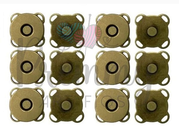 Botão Imantado para Costura 18mm (6 Peças)