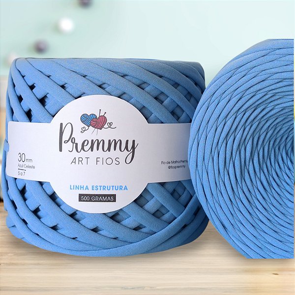 Fio de Malha Premium AZUL CELESTE - 30mm