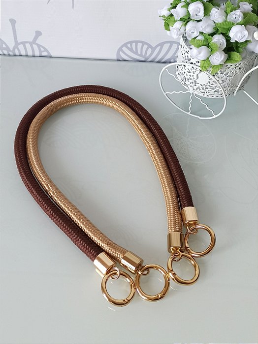 Alça de Corda Náutica Metais Dourado (60cm)