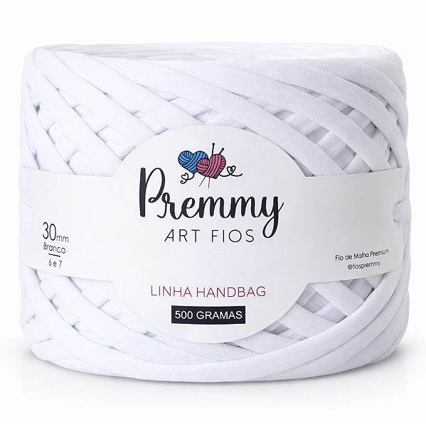 Fio de Malha para Bolsa BRANCO 30mm