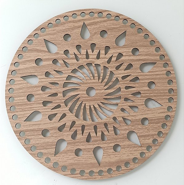 Tampa MDF para Cesto de Crochê 30cm
