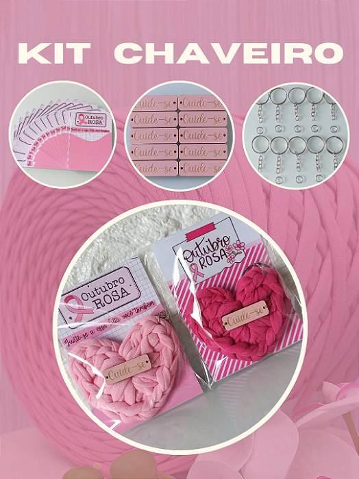 Kit Chaveiro OUTUBRO ROSA