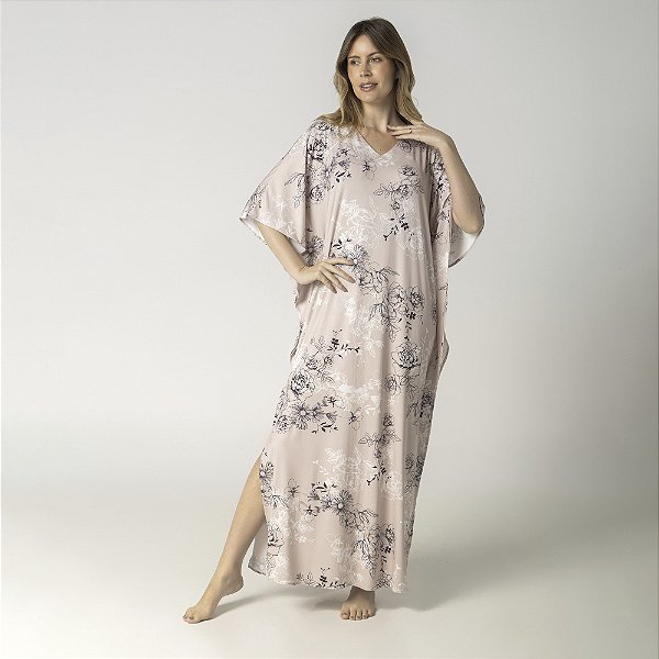 Kaftan Feminino Longo Power Flower