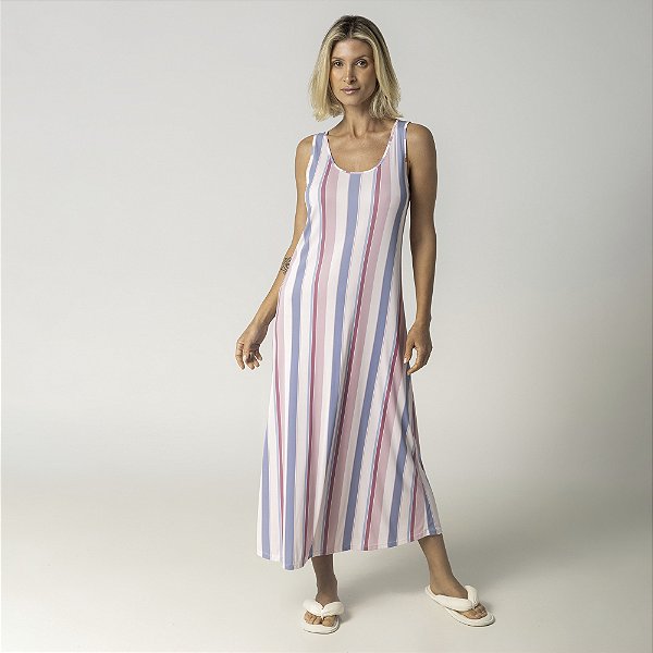 Camisola Regata Midi Stripe Mix