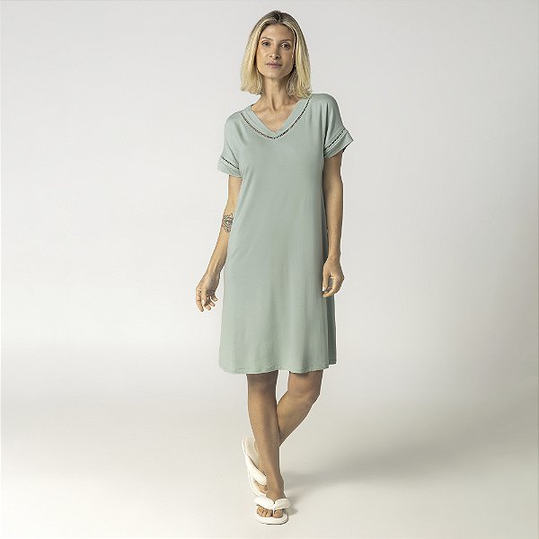 Camisão Feminino Curto Verde Alecrim