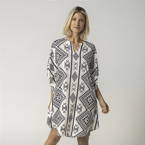 Kaftan Feminino Curto Natori Preto