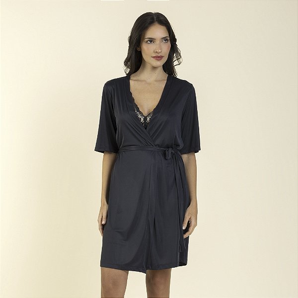 Robe Feminino Curto Poliamida Preto