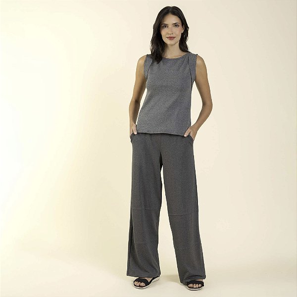 Conjunto Regata Visco Heavy Chumbo com Bolso