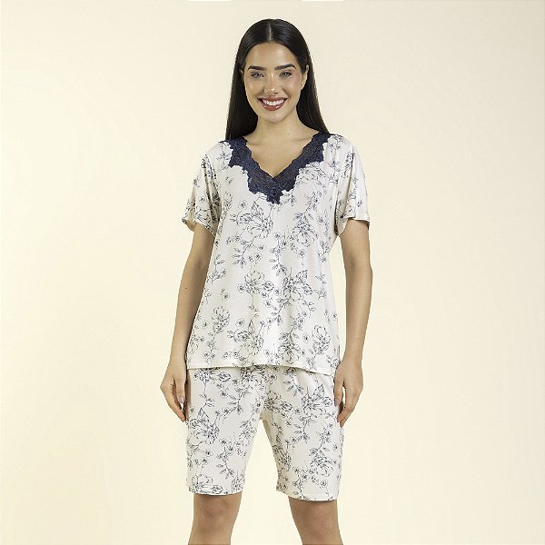 Bermudoll Feminino Blossom Azul Platinum