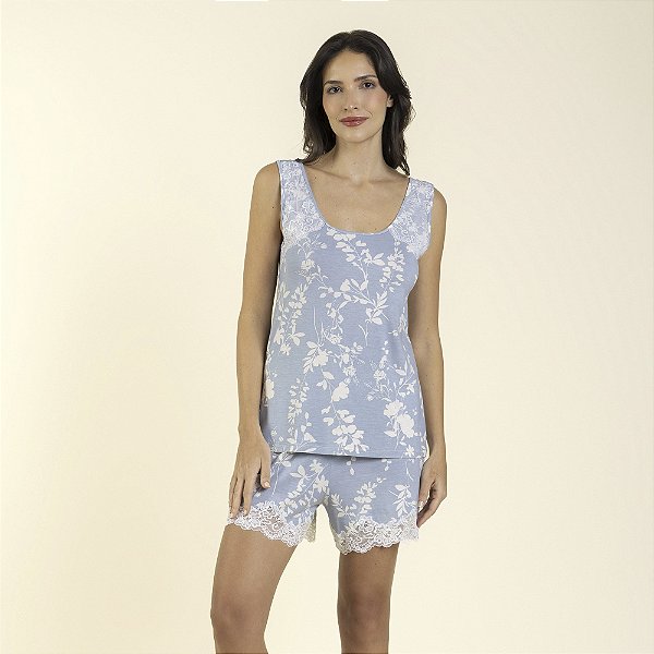 Short Doll Regata Floral Azul Delicate