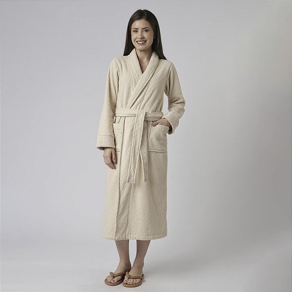 Robe Feminino Longo Soft Creme