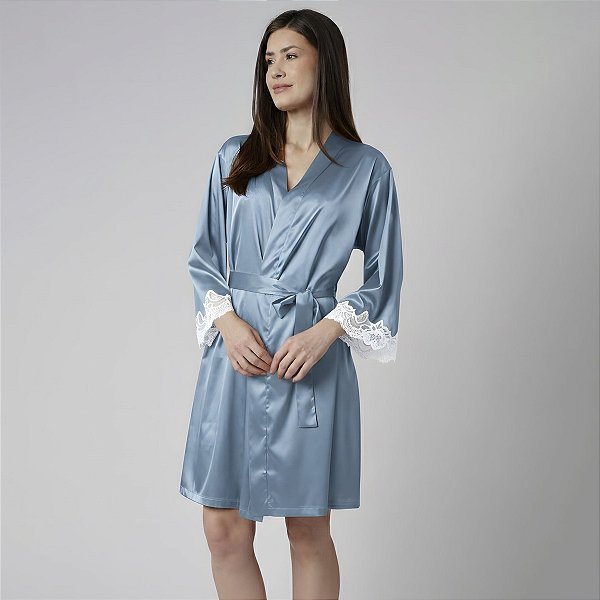 Robe Feminino Curto Azul Lise
