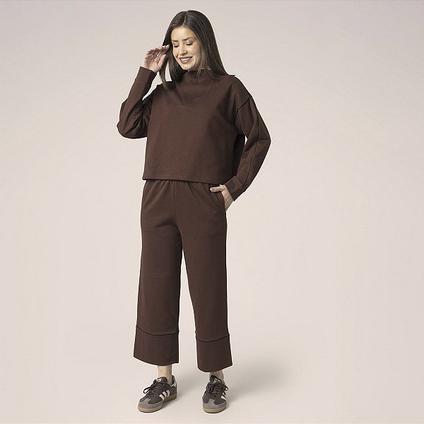 Conjunto Balance Style Moletom Coffee