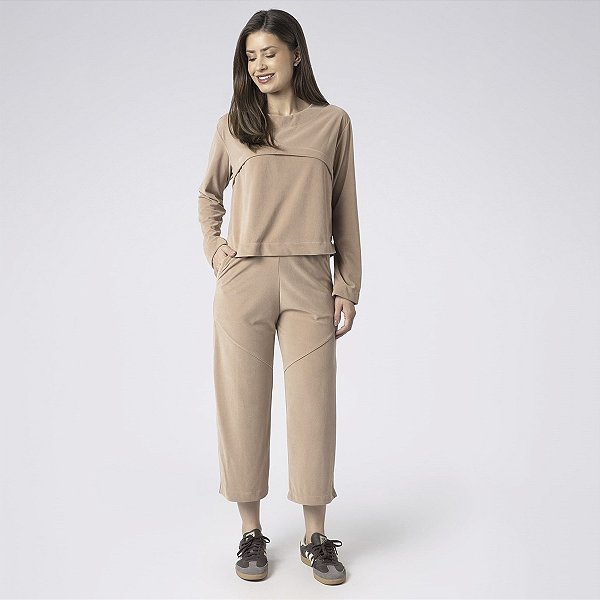 Conjunto Plush Balance Style Bege Grão