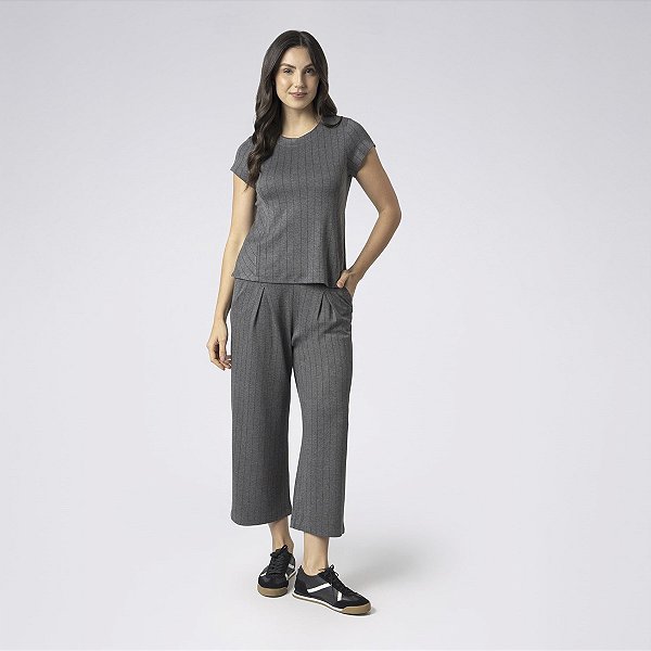 Conjunto Pantacourt Balance Style Cinza