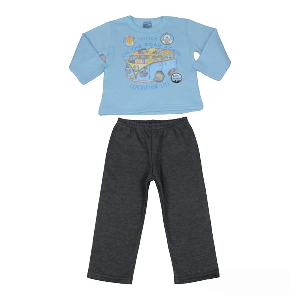 Conjunto moletom estampado masculino