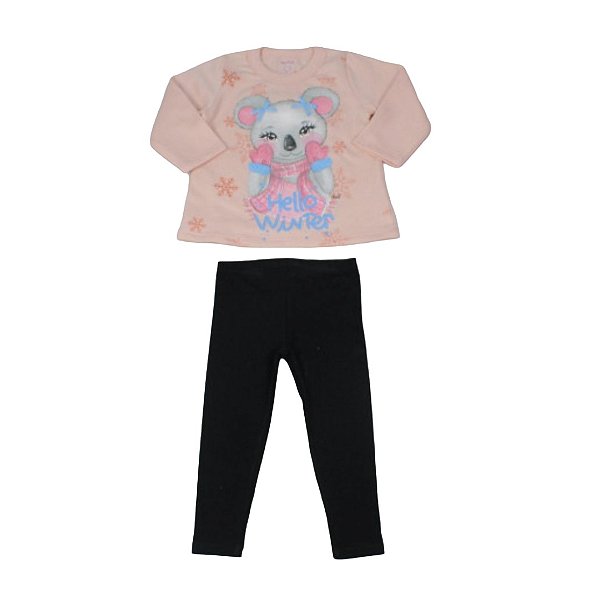 Conjunto feminino blusa moletom e legging