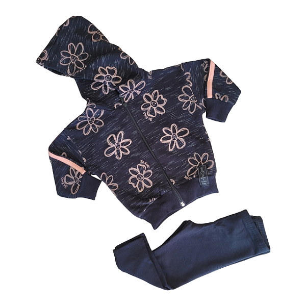 Conjunto de moletom feminino com legging molecotton estampa Be kind