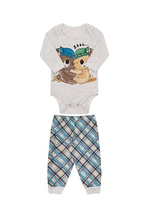 Pijama masculino body e calça