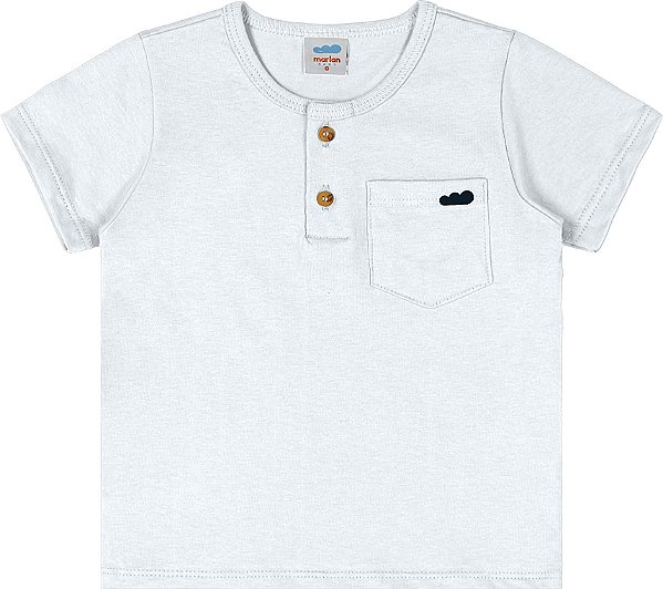 Camiseta meia malha penteada branca