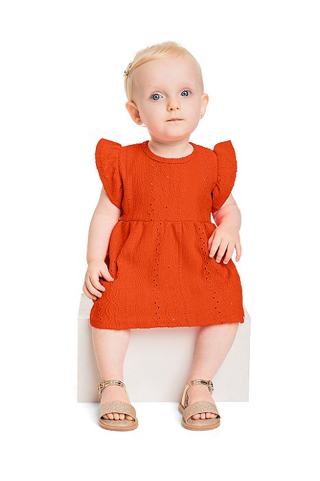Vestido em laise vermelho