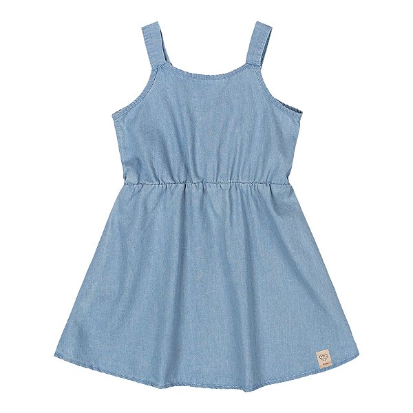 Vestido em chambraya jeans