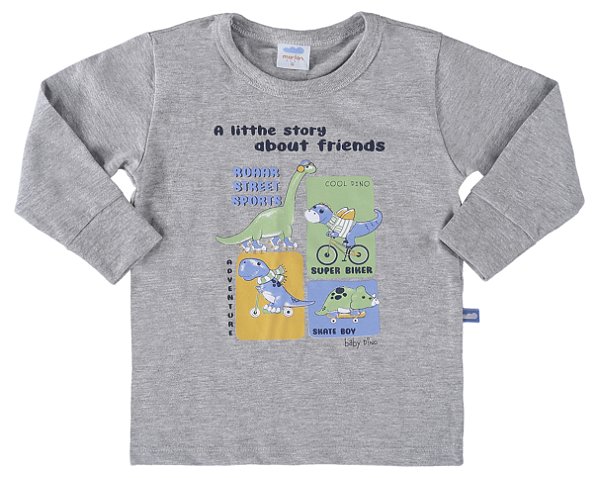 Camiseta manga longa dino silver