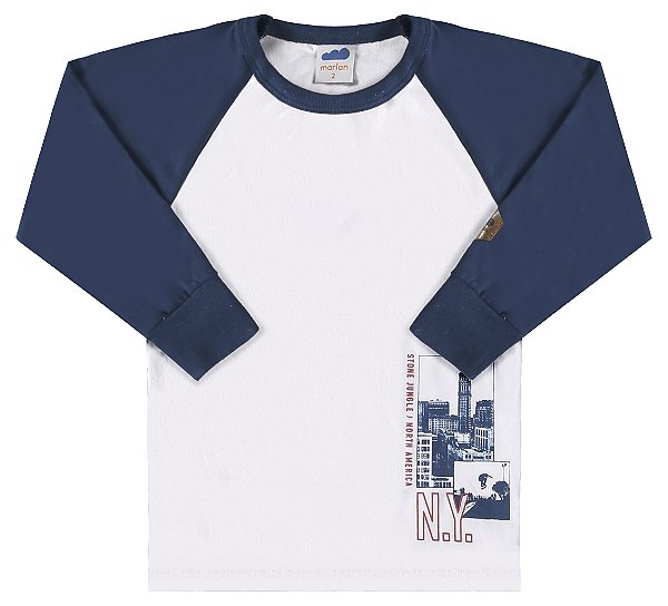 Camiseta manga longa N.Y.