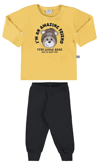 Conjunto meia estação amarelo