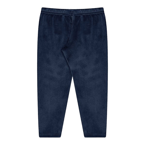 Legging de pelinhos com elastano na cor azul marinho
