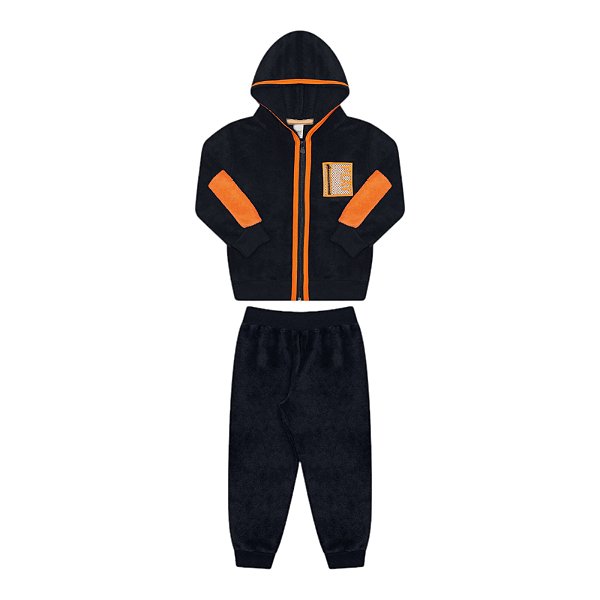 Conjunto masculino em pelinhos com capuz