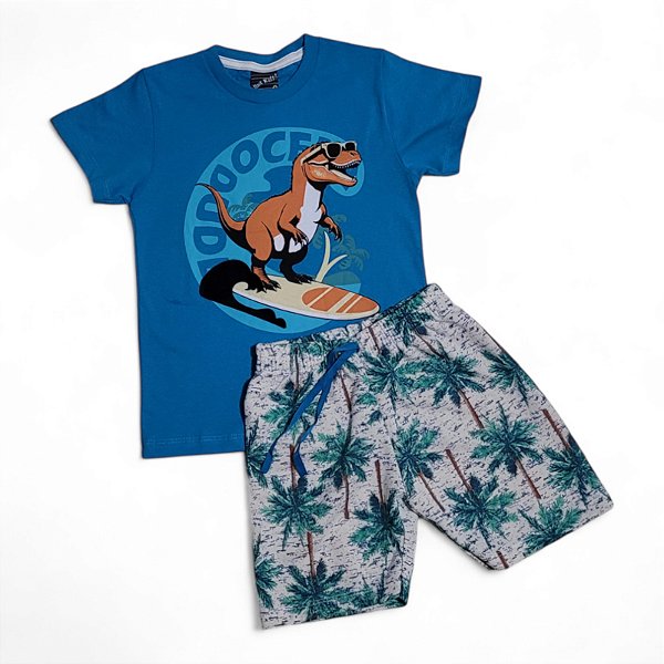 Conjunto masculino estampa interativa dino