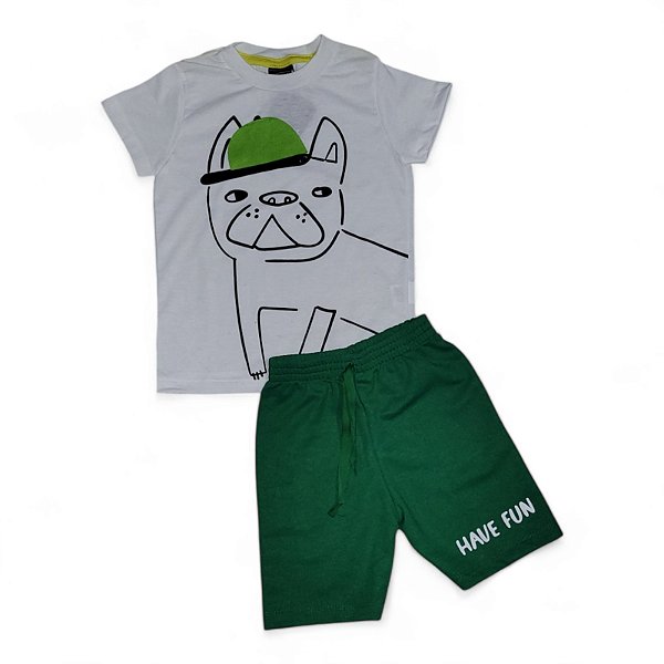 Conjunto masculino estampa interativa dog