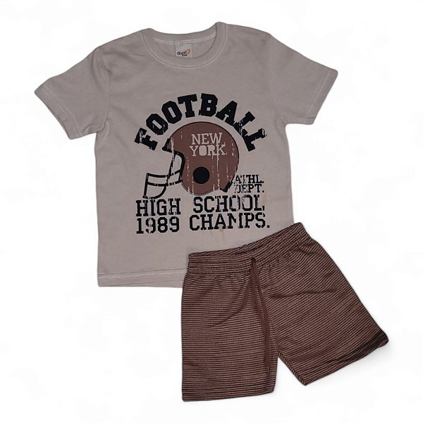 Conjunto masculino estampa football