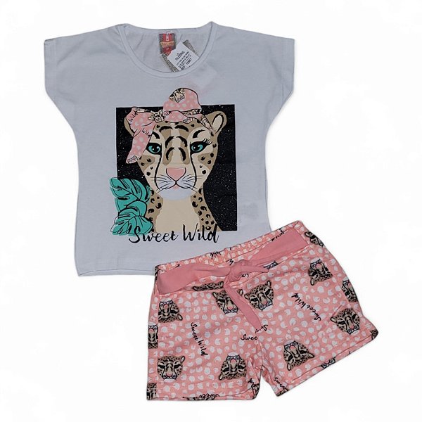 Conjunto feminino estampa oncinha