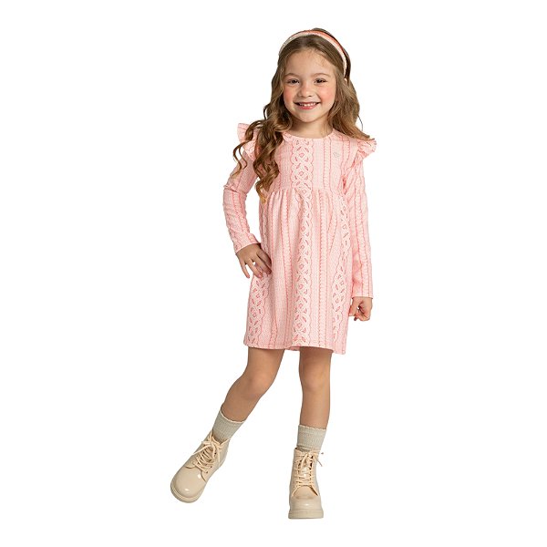 Vestido manga longa molecotton felpado