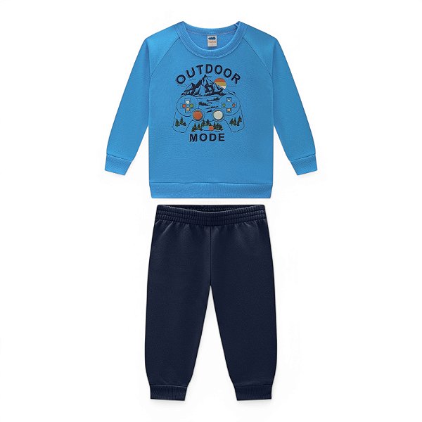 Conjunto moletom masculino estampa outdoor game