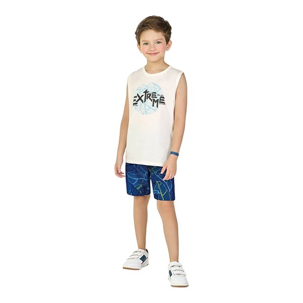 Conjunto masculino regata com bermuda em tactel sublimado