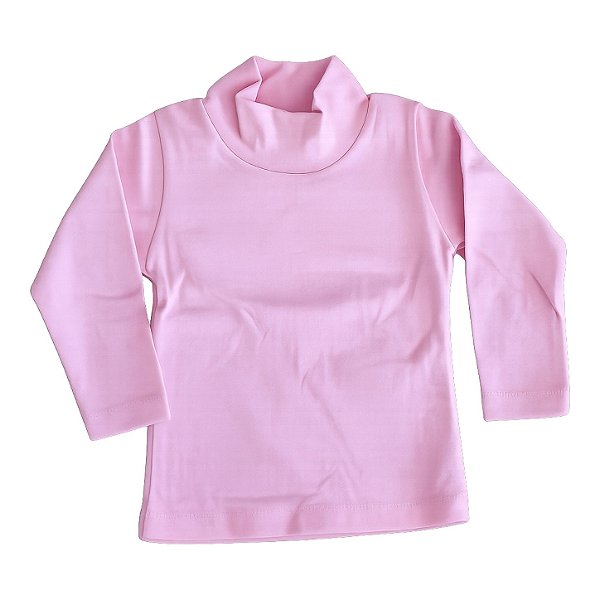 Blusa manga longa feminina na cor rosa