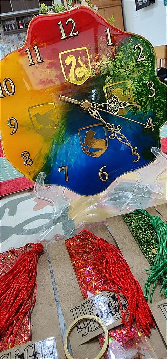 Relogio de Mesa Casas de Hogwarts/ Harry Potter