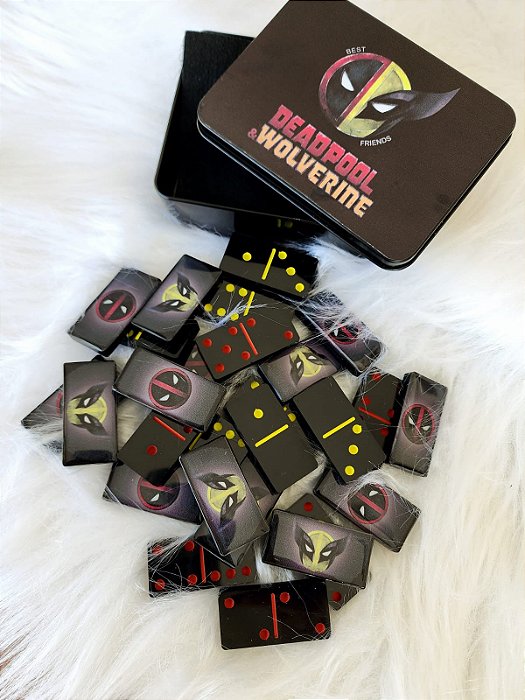 Dominó Personalizado do Filme Deadpool e Wolverine - Marvel